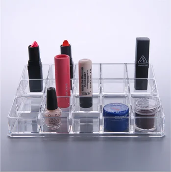 

TSSAAG Acrylic Makeup Organizer Holder Storage Box Make Up Organizer Cosmetic Nail Polish Listicker Display Shelf Escritorio