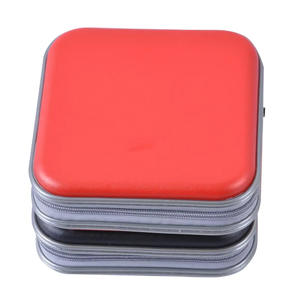 Portable 40pcs Capacity Disc CD DVD Wallet Storage Organizer Case Holder Holder Album Box Case Carry Pouch Bag with Zipper 
