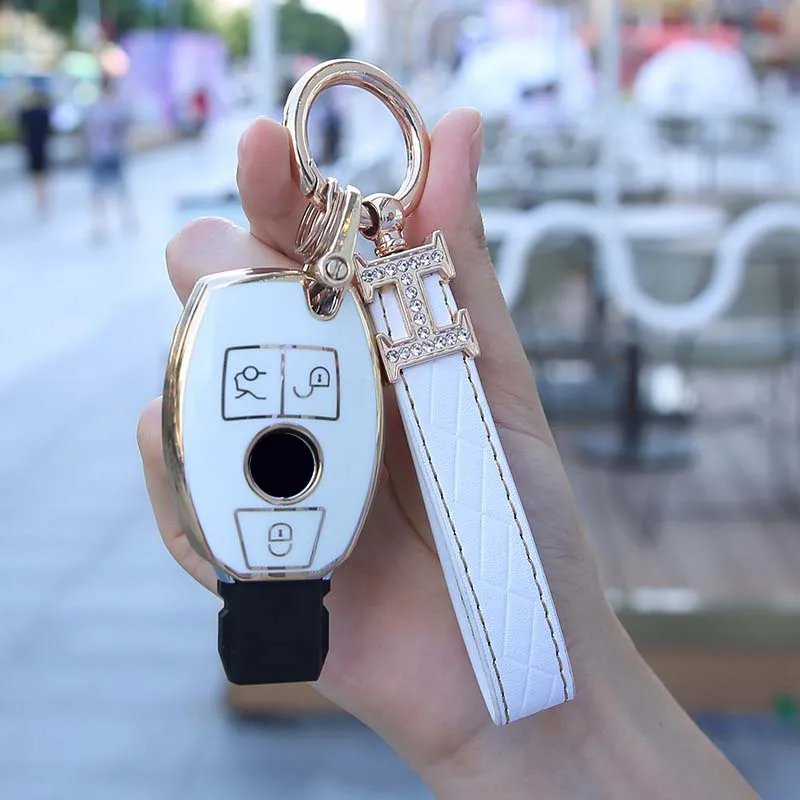 New Style Car Key Case Cover For Mercedes Benz w211 w204 A B R G Class GLK GLA GLC GLR W210 W176 W202 W463 Shell Accessories
