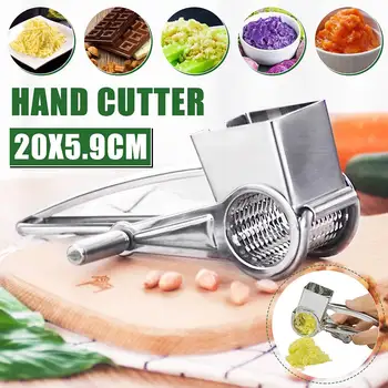 

Stainless Steel Cheese Planer Hand Shake Rotary Grater Veggie Chopper Utensils Durable Cheese Shredder Kitchen Accessories