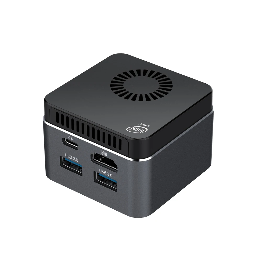 Mini PC Intel Celeron N4100 Quad Core HTPC 8GB LPDDR4 128GB 2,4G/5,0G WiFi Bluetooth 5,0 HDMI2.0 4K 60Hz USB-C Windows10