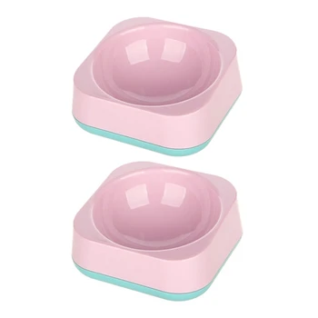 

2Pcs Single Bowl Dog Bowl Pet Food Bowl Candy Color Dog Bowl Dog Cat Cat Rice Bowl Dog Cat Rice Bowl