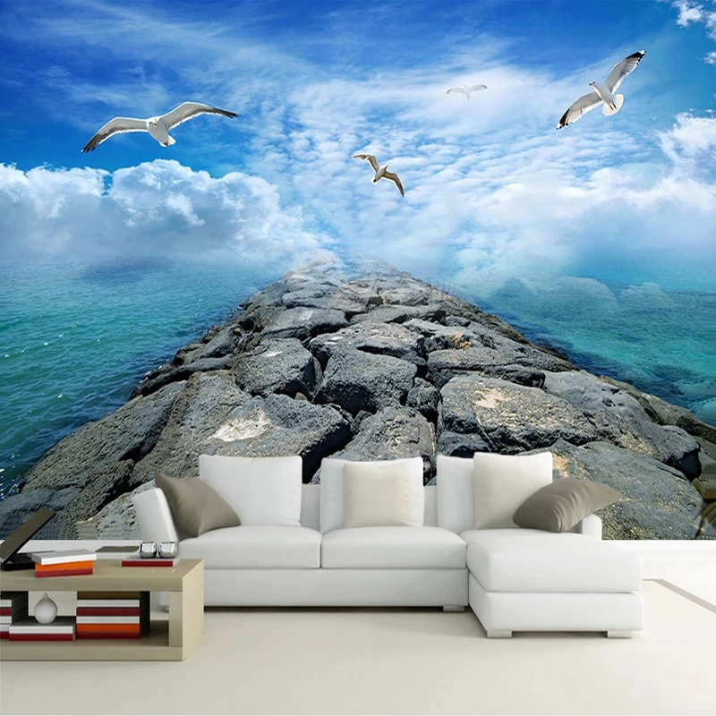 3D фотообои на заказ Скандинавский современный декор для гостиной ресторана