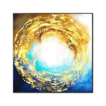 

Abstract Textured Thick Art Hand-painted Abstract Gold Canvas Wall Art Oil Painting Art Wall Pictures Home Decoration For Decor