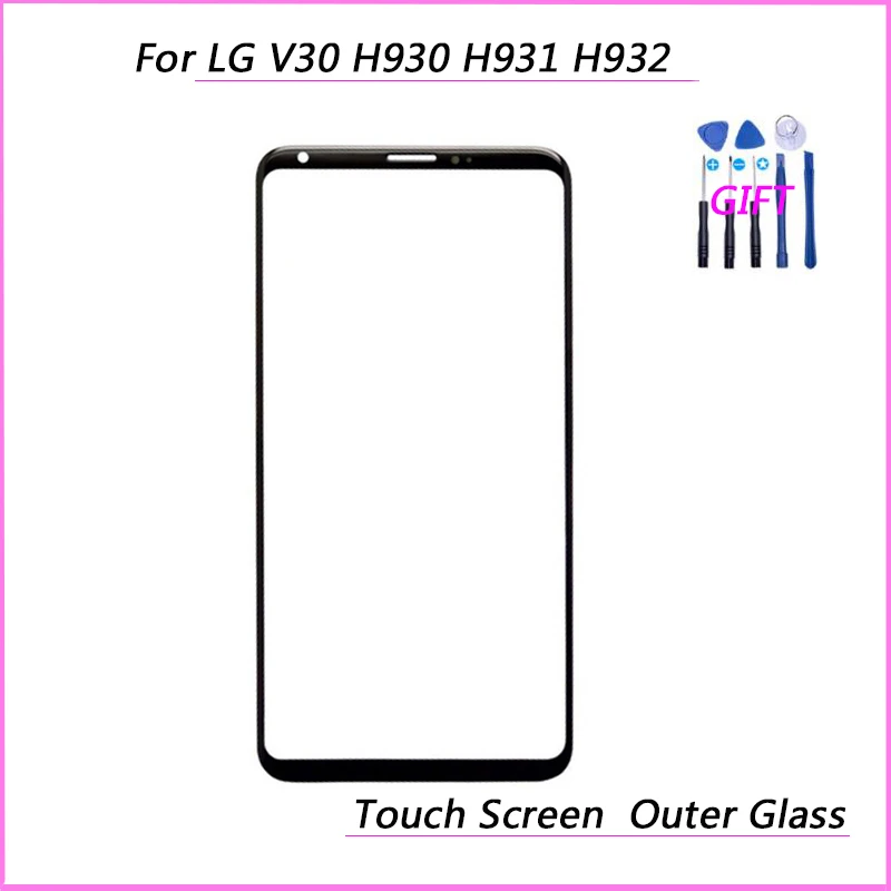 Наружное Переднее стекло ЖК экрана для LG V30 H930 H931 H932 стеклянная крышка объектива lg