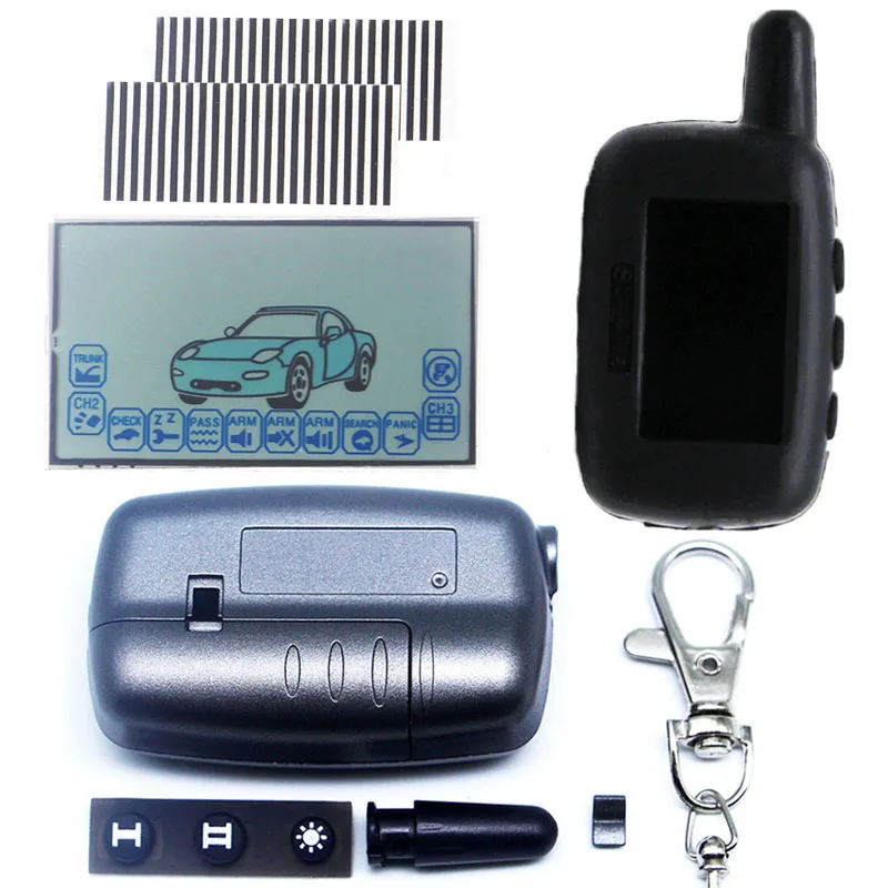 

A6 case keychain +LCD display flexible cable+silicone cover for Starline A6 lcd remote controller two way car alarm system cover