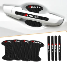 

Door Handle Sticker 3D Carbon Fiber Car Door Handle Paint Scratch Protector Sticker Auto Door Handle Scratch Cover Universal
