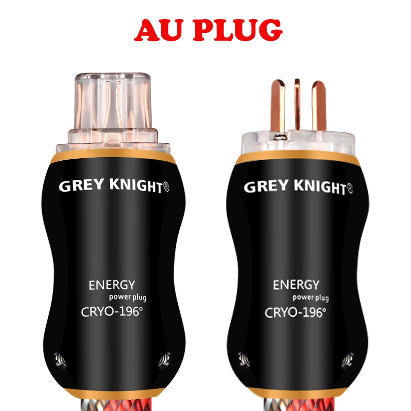 Серый KNIGHT OCC hifi аудио кабель Питания AU / EU US три усилителя мощности подключения