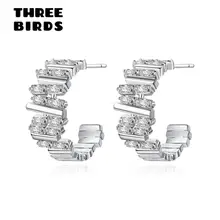 Крошечные трендовые серебряные серьги-гвоздики с кубическим цирконием и кристаллами, круглые серьги, Cz камень, розовое золото, для женщин, модные ювелирные изделия E-h0357