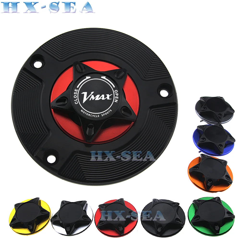 

Logo V-MAX 8 Colors CNC Aluminum Keyless Motorcycle Accessories Fuel Gas Tank Cap Cover for For YAMAHA V-MAX 1700 1200 2009-2016