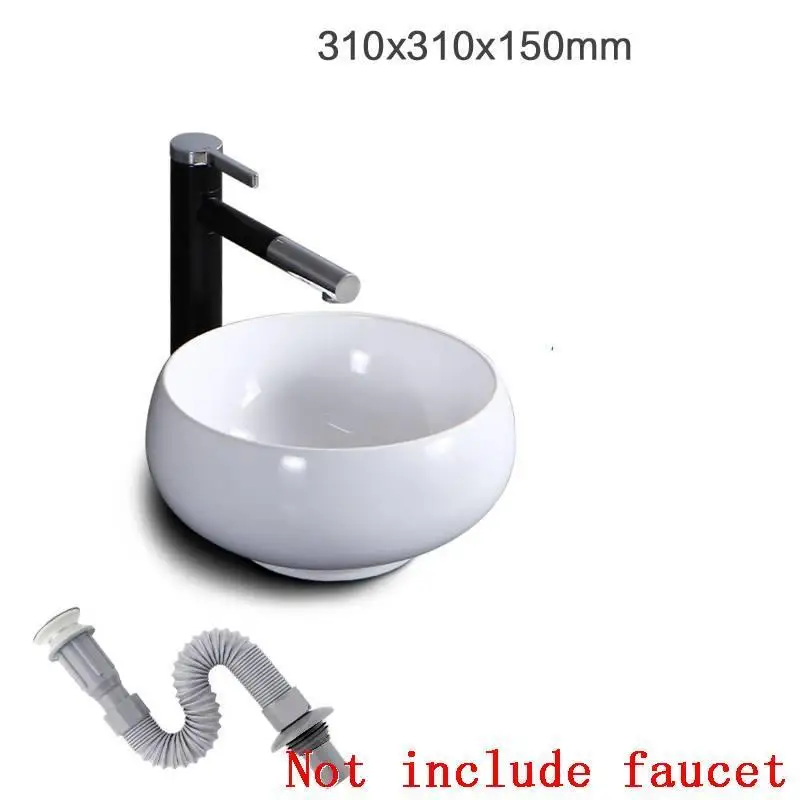 Черная чаша Banyo Waschbecken Sobre Encimera Mano Bagno Evier Bacia De Lavagem Pia Cuba Banheiro раковина для ванной Lavabo умывальник - Цвет: Version H