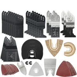 Lames de scie oscillantes, multifonctions, libération rapide, multi outil, coupe bois et métal, accessoires d'outils électriques, 108 pièces 