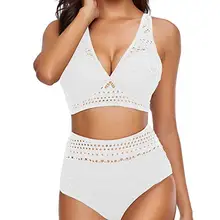 Dugujunyie бикини женский кружевной Цветочный Холтер пуш-ап Мягкий треугольный купальник набор стринги с высокой талией купальный костюм пляжный купальник