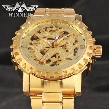 

Men Skeleton Clock Relogio Masculino Original Watch Men Top Brand Luxury Automatic Mechanical Watches Wristwatch Fashion Automat