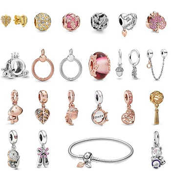 

High-quality S925 Sterling Silver New Love Tree Drape. Mushroom Pendant Charm Suitable For Original Female Bracelet Diy Jewelry