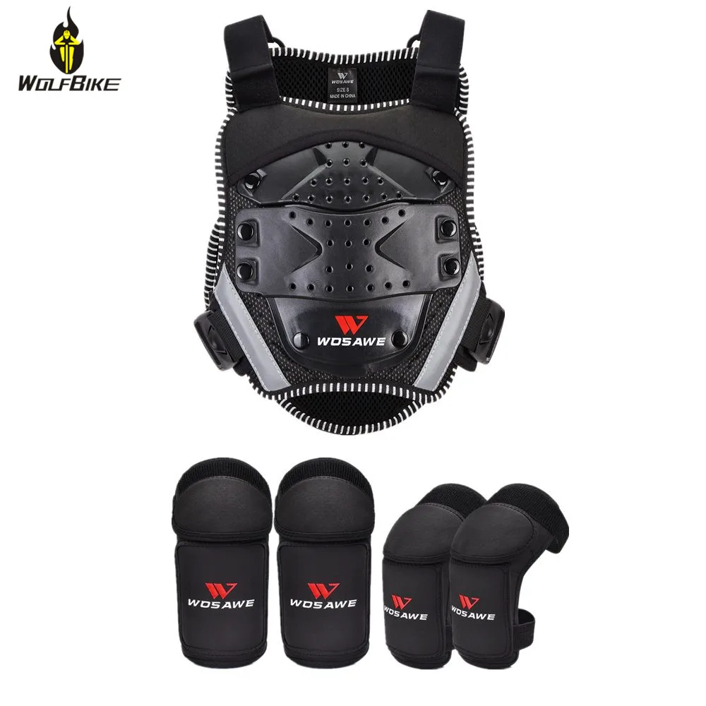 WOSAWE Детские наколенники протектор костюмный жилет колено повязки вязаный набор