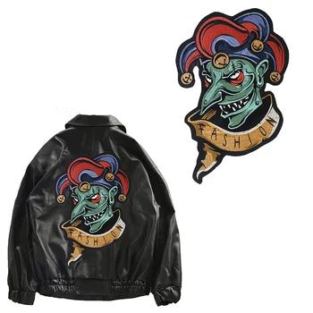 

Clown Monster Embroidery Patches Iron on Sticker Jacket Back Applique Decoration Badge Accessories