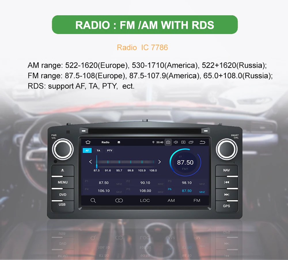 Perfect Bonroad Android 9.0  2Din Car DVD GPS Navigation For Corolla E120 BYD F3 Capacitive Screen WIFI 3G USB Car Radio Video FM RDS 2