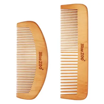 

2pcs Pro Hair Brush Massage Scalp Comb Anti-Static Care Bamboo Handle Combs NEW