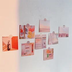 Autocollant mural créatif en forme de cartes, décor de soleil, tons chauds, Art décoratif, accessoires Photo coréens Ins, cartes postales, mignon, bricolage, arrière plan, 8 feuilles 