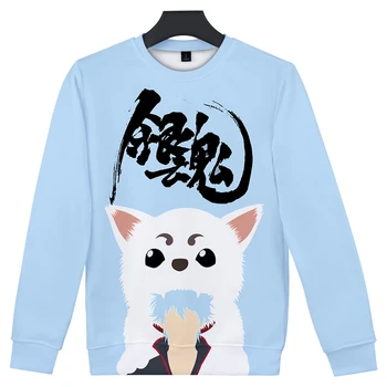 

Gintama Sweatshirt Men Women Funny Sweatshirts Harajuku Sakata Gintoki Cartoon Pullovers Hoodies Autumn Warm Anime shirt tops