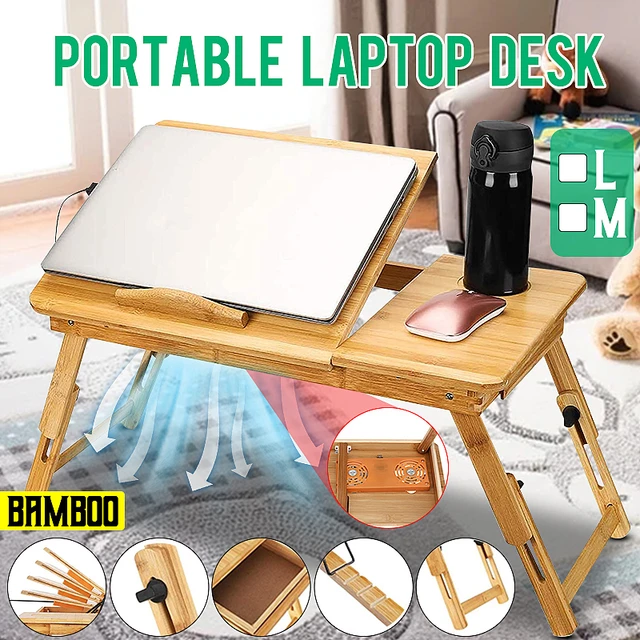 Table pliante pour ordinateur portable, table de lit pour ordinateur  portable, bureau de rangement pour ordinateur portable, table de canapé de  bureau réglable, support latéral pour ordinateur portable - AliExpress