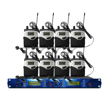 

In Ear Monitor System 2 Channel 8 Bodypack Transmitter Monitor with Monitor Wireless for Stage Studio Equipment