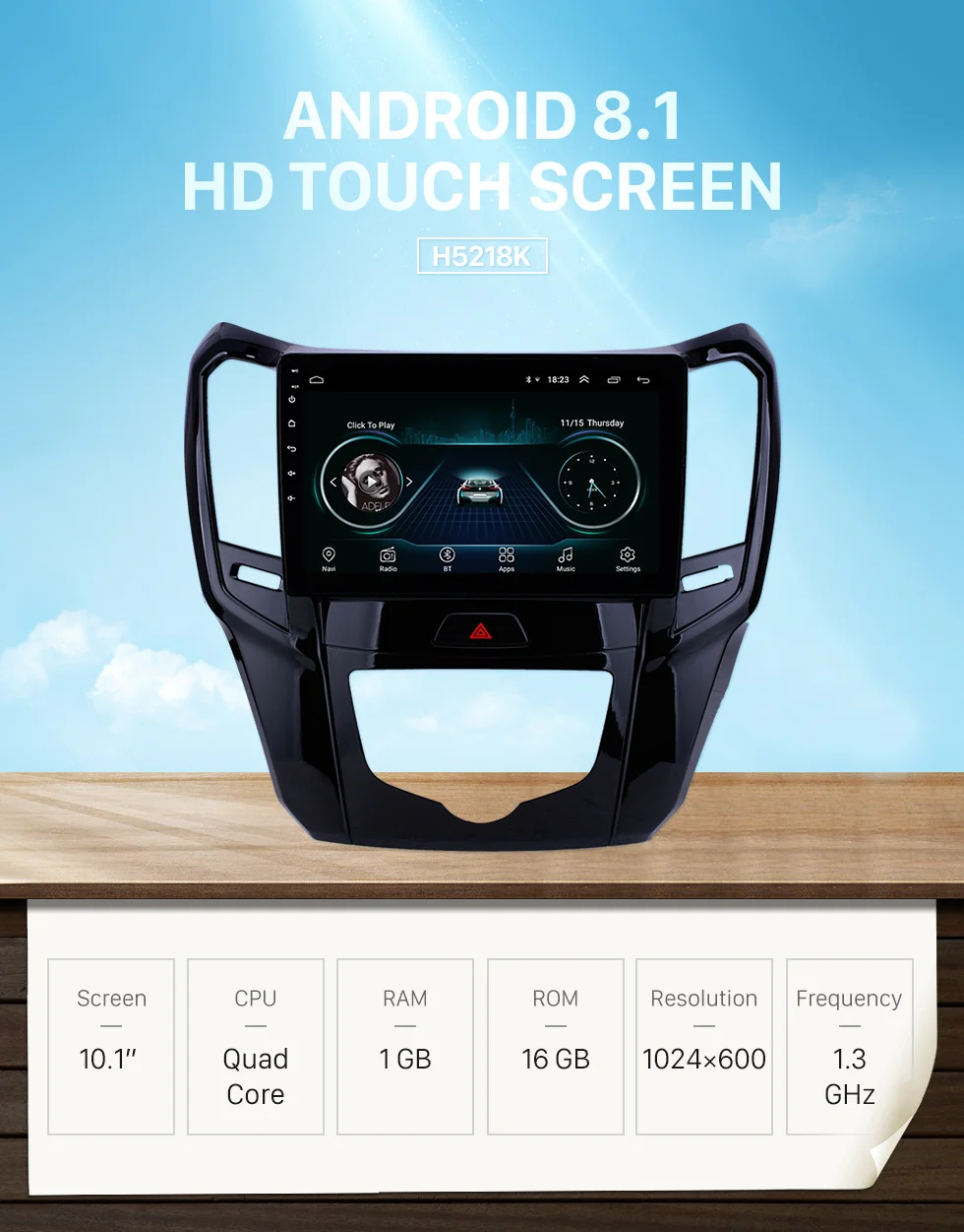 Sale Seicane Car Stereo HD Touchscreen 10.1" HD Android 8.1 GPS for Great Wall M4 2014 2015 with USB WIFI AUX support Carplay 2 din 0