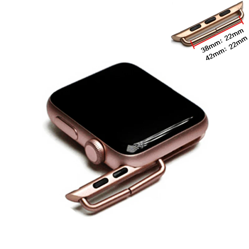 Соединитель для часов apple watch 5/4/3/2/1 ремешок 42 мм 38 44 40 металлический