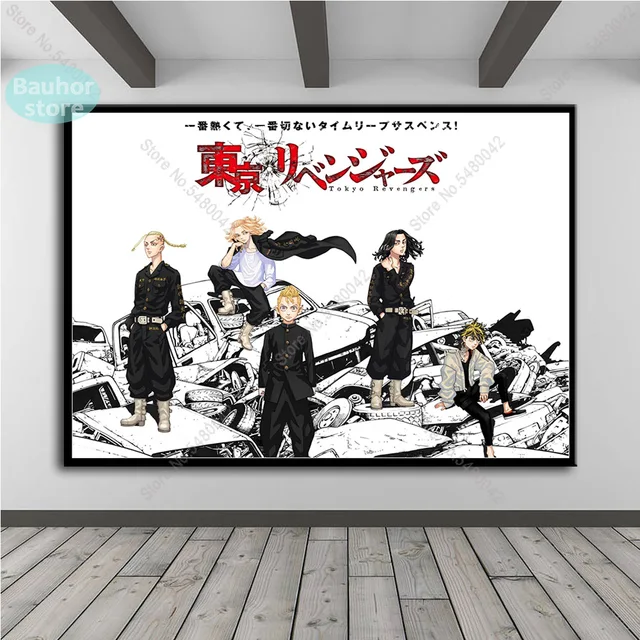 Tokyo Revengers takashi mitsuya pinturas penduradas em lona de poster de  rolagem de anime, anime desenho animado personagens de personagens de  caráter artes de pintura de rolagem