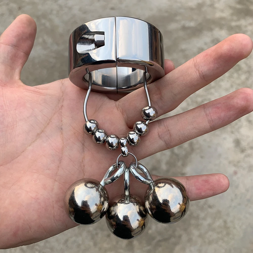 Stainless Steel Weight Stretcher With Pendant And Rings Penis