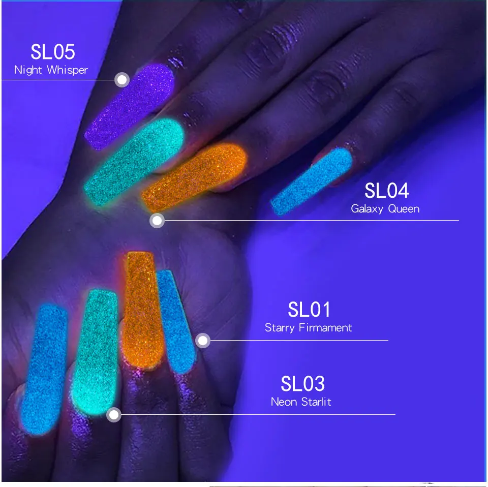 SAVILAND Светящиеся в темноте ногти Звездное светящееся верхнее покрытие гель лак для ногтей 6 цветов блеск уф лазер эффект хамелеона гель лак