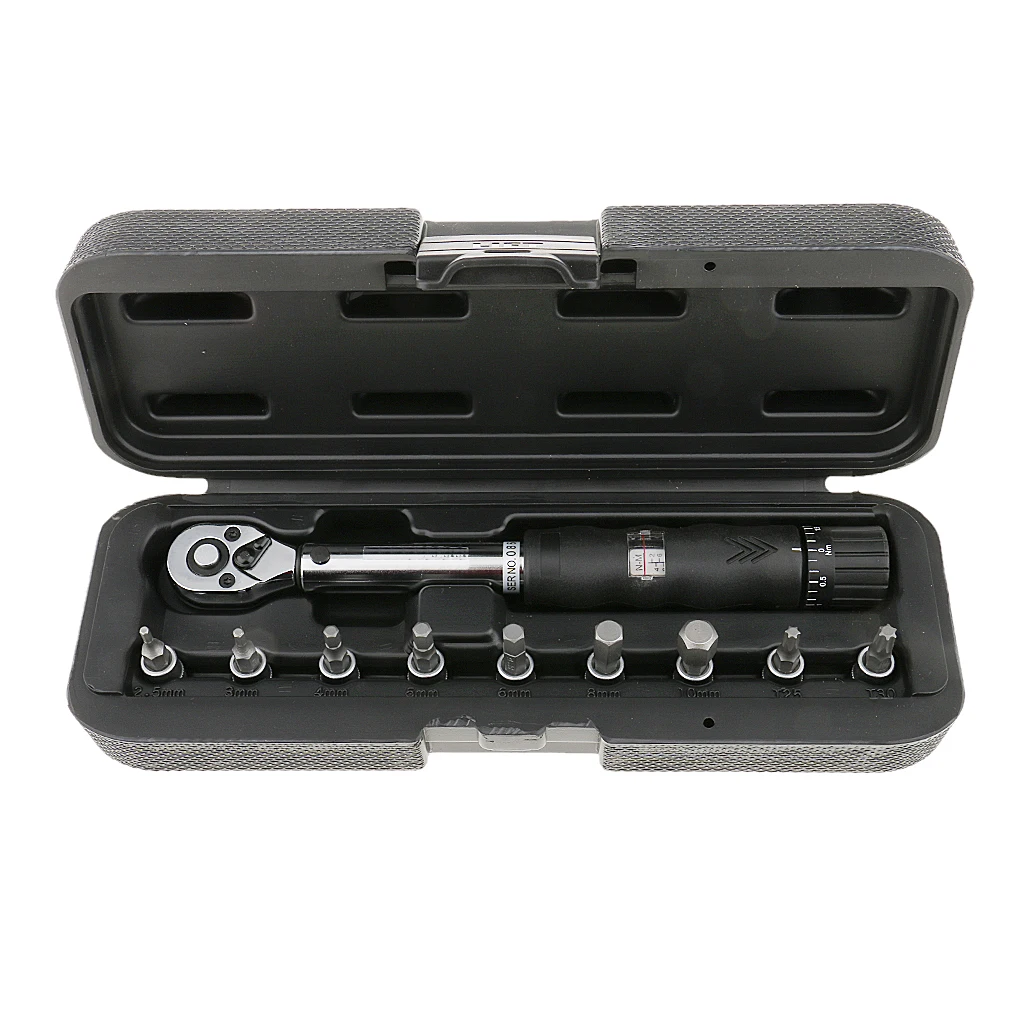 Adjustable Torque Wrench Set ? 2 to 14 Nm ? Bicycle Maintenance Kit for Road & Mountain Bikes Cycling Multitool