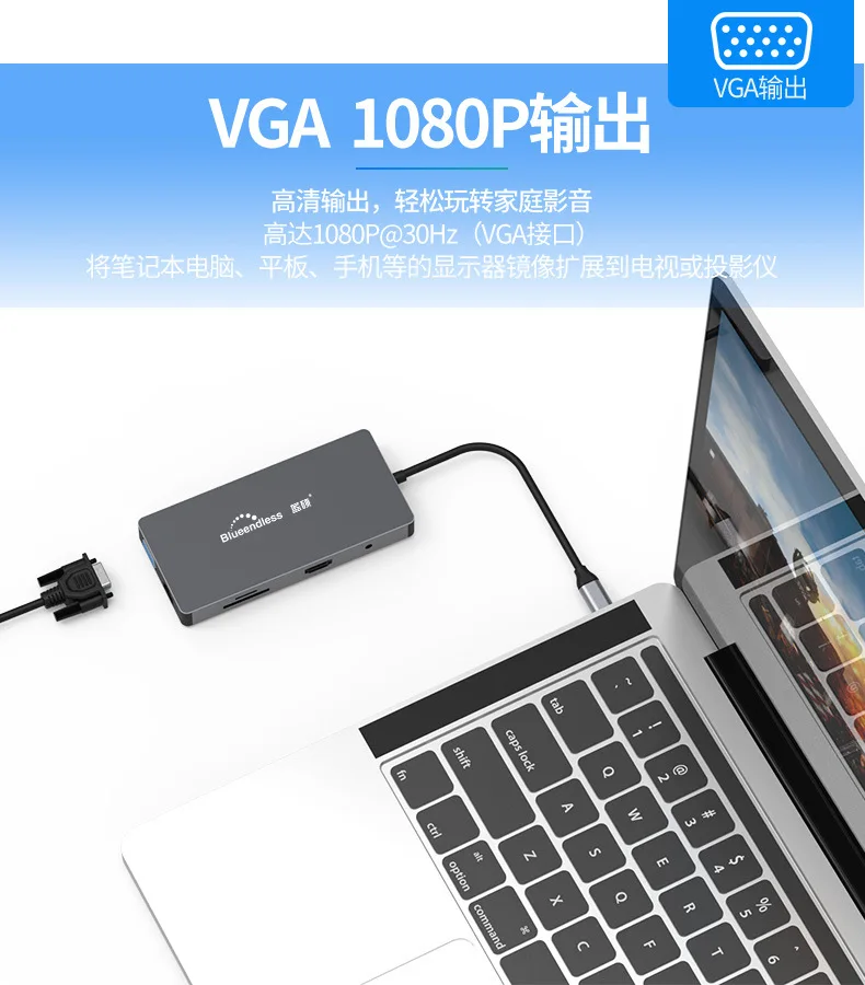 Набор контактов для тестирования 10 в 1 Тип-C концентратор USB3.0 концентратор usb PD высокое Скорость зарядка для мобильных устройств MacBook huawei XiaoMi lenovo док-станция с разрешением 4K HDMI SD TF LAN