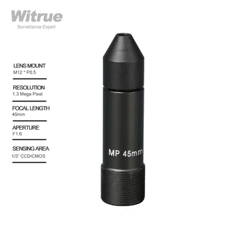 Witrue 보안 CCTV 카메라용 핀홀 CCTV 렌즈, M12 * 0.5 마운트, F1.6 6.8 도, 45mm