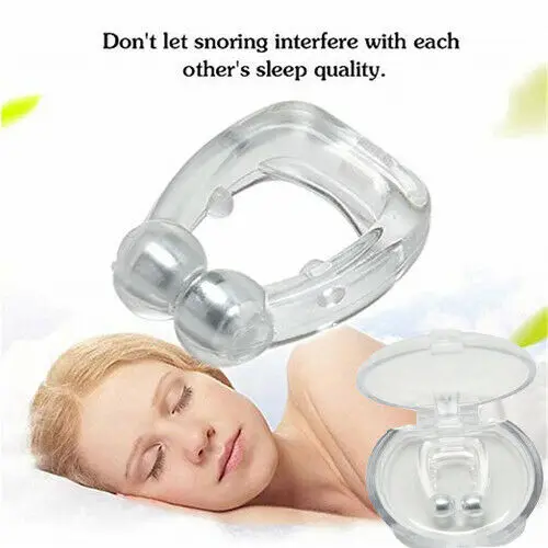 2pcs Transparent New Clipple Silicone Anti Snore Stop Snoring