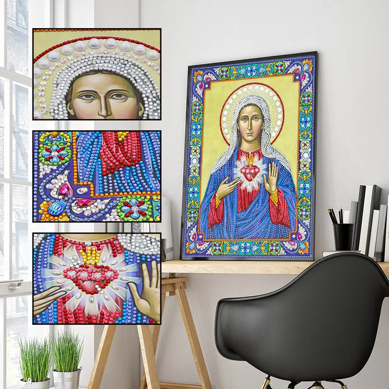DIY 5D Diamond Painting Icons Diamond Embroidery Mosaic big crystal special stones bead beadwork sale (22)