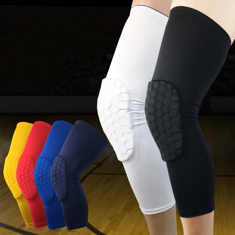 

1PC Basketball Knee Pads Sleeve Honeycomb Brace Elastic Kneepad Protective Gear Patella Foam Support Volleyball Support K004