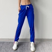 BINAND полосатые женские спортивные брюки с карманами Свободные тренировочные брюки из лайкры спортивные тренировочные брюки Спортивная тренировочная брюки для бега для женщин