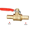 red handle Valve 6mm-12mm Hose Barb Inline Brass Water Oil Air Gas Fuel Line Shutoff Ball Valve Pipe Fittings ► Photo 3/6