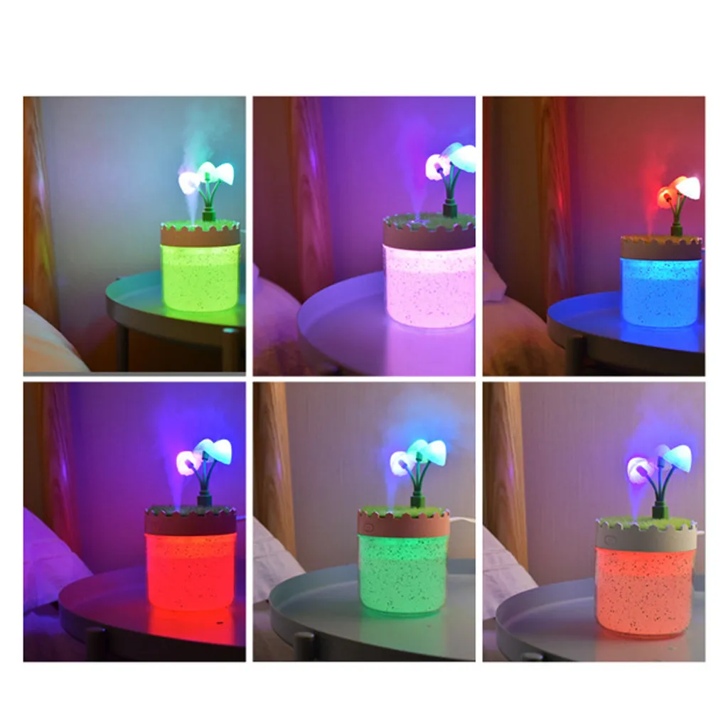 TENSKE Potted Plant Air Humidifier 200ML Creative USB Ultra Car Diffuser Household Cute New Humidifier Silent Stable Humidifier