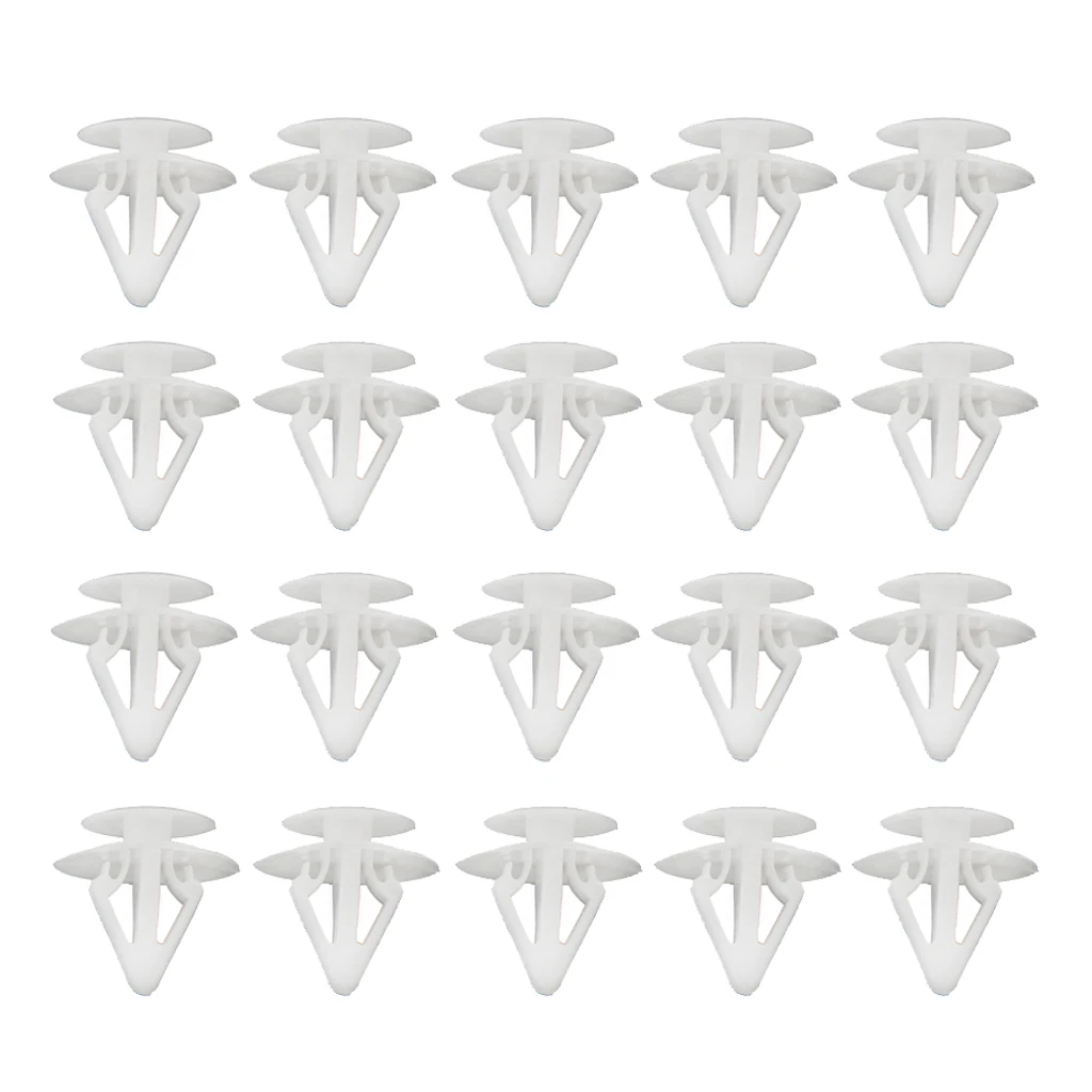 Pack Of 20 Car Door Buckle  Sheeting/Interior Panels Snaps For Mazda White