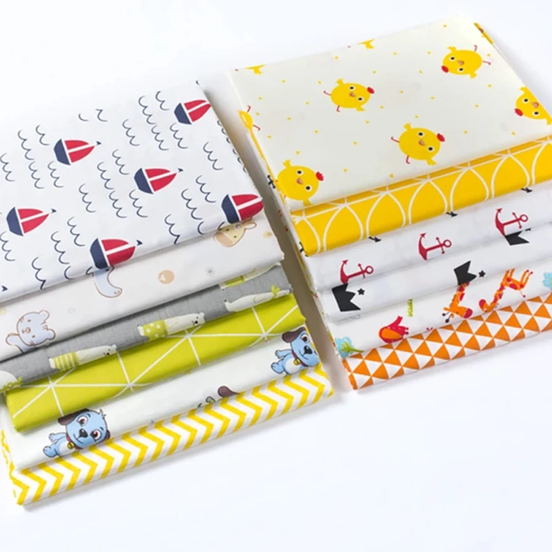 Обувь из хлопка, с мультяшками twill детские постельные принадлежности напечатанная ткань хлопок одежда Ручное шитье для поделок Лоскутная кукла ткань