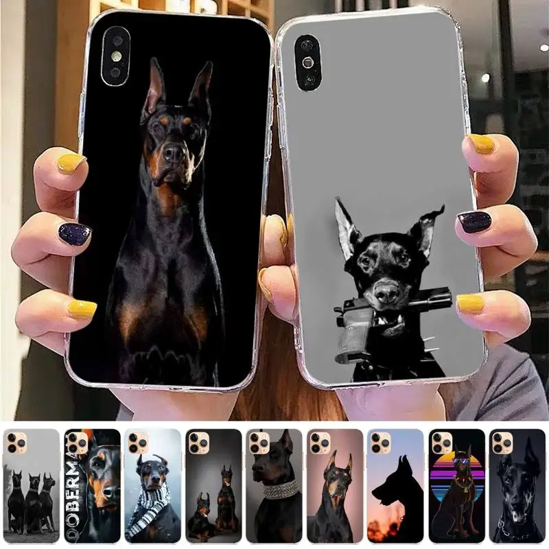 TOPLBPCS Doberman чехол для iPhone 11 12 13 mini pro XS MAX 8 7 6 6S Plus X 5S SE 2020 XR | Мобильные телефоны и
