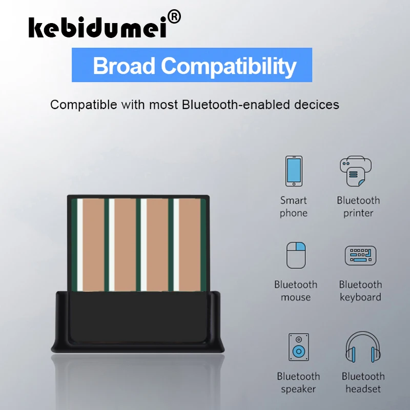 

USB Dongle Mini Bluetooth Wireless Adapter 5.0 Audio Receiver Transmitter 2.4GHz Bluetooth Adapter for PC Laptop Computer Mouse