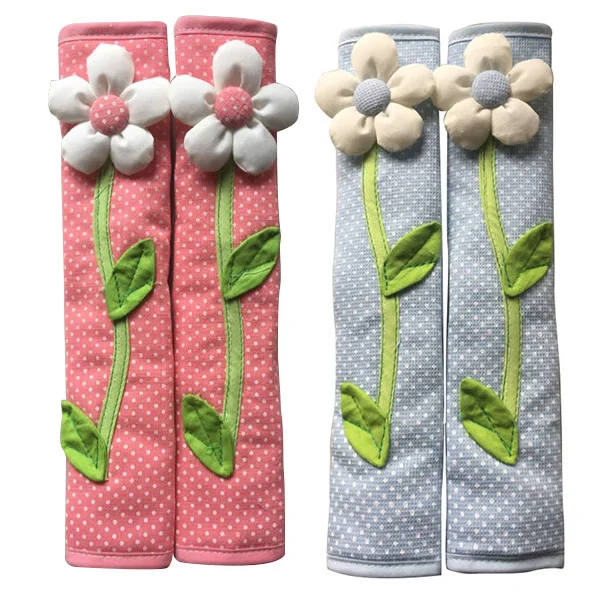 

2PCS Pastoral Flower Polka Dot Door/Refrigerator Handle Cover Fridge Door Handle Gloves Home Decor Kitchen Accessories