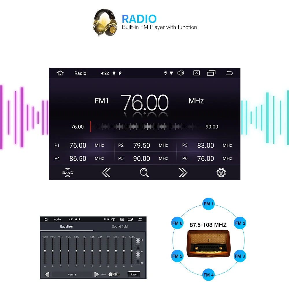 Podofo 2 Din Android 9,0 автомобильный Радио стерео 7 ''gps мультимедийный плеер для VW Passat Golf MK5 6 Jetta T5 EOS POLO Touran Seat Shara