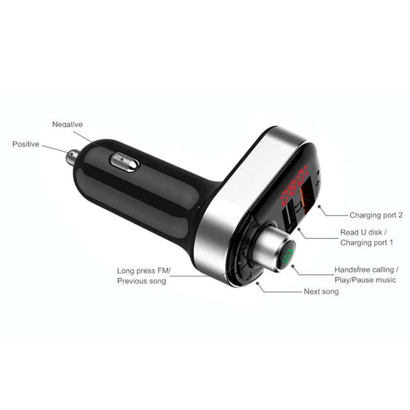 Автомобильный fm-передатчик Bluetooth плеер двойной USB зарядное устройство беспроводной адаптер MP3-плеер JHP-лучший