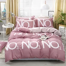 

Pink White No English Letter Comforter Bedding Set Cute Luxury Fashion King Queen Twin Size Bed Linen Duvet Cover Set Gifts