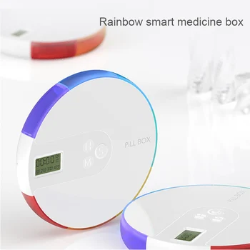 

Pill Storage Box Medicine Case Timing Reminder Alarm 7 Day Container Portable for Travel NShopping